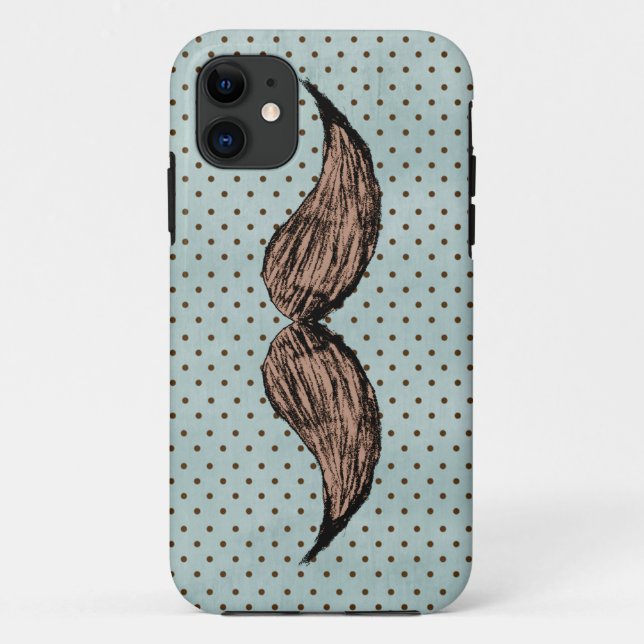 Lustiges Schnurrbart-Zeichnen und Case-Mate iPhone Hülle (Rückseite)