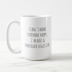Lustiges Schokoladen-Digestive-Happy Kaffeetasse
