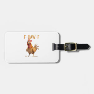 Lustiges schreiendes Huhn F Krächz F Humor Gepäckanhänger