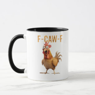 Lustiges schreiendes Huhn F Krächz F Humor Tasse
