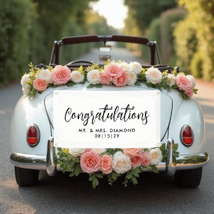 Lustiges Schriftzug Glückwunsch Auto Banner