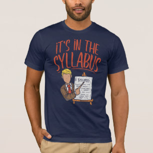 Lustiges Schullehrer-Syllabus-Wortspiel T-Shirt
