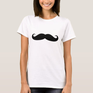 Lustiges schwarzes Bart-T-Shirt für Frauen T-Shirt