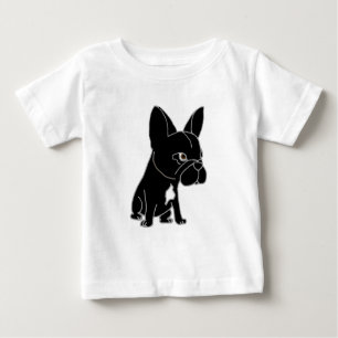 Lustiges schwarzes französische baby t-shirt