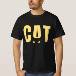 Lustiges schwarzes Katzengrafik-T-Shirt für Männer T-Shirt