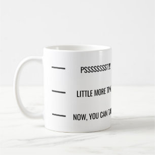 Lustiges schwarzes Textdesign Tasse