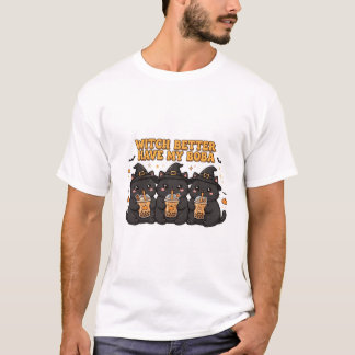 Lustiges Schwarzkatzen Grafik T-Shirt - Süße Carto