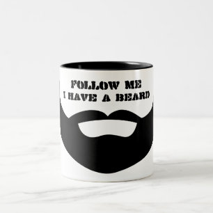 Lustiges Schwarzweiss-"Follow-me, habe ich einen Zweifarbige Tasse