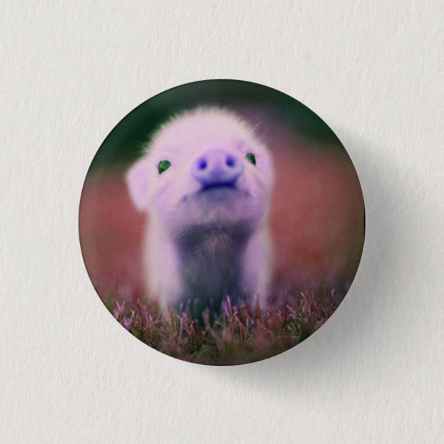 lustiges Schwein Button (Vorderseite)