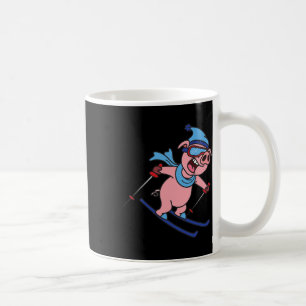 Lustiges Schwein-fährt-Ski-Design-Geschenk Winterf Kaffeetasse