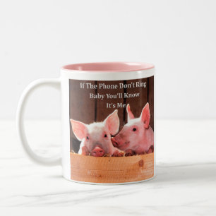 Lustiges Schwein Memes mit lustigen Zweifarbige Tasse
