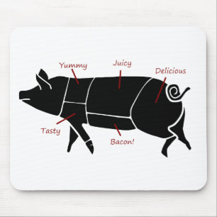 Lustiges Schwein-Metzger-Nomogramm Mousepad