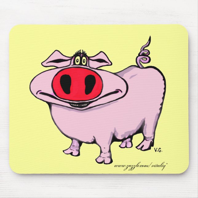 Lustiges Schwein mousepad (Vorne)