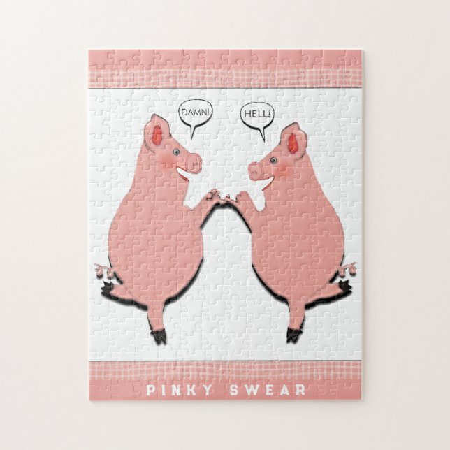 Lustiges Schwein Puzzle (Vertikal)