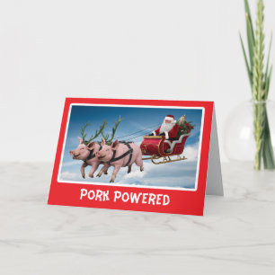 Lustiges Schwein Weihnachtsfeiertag Karte
