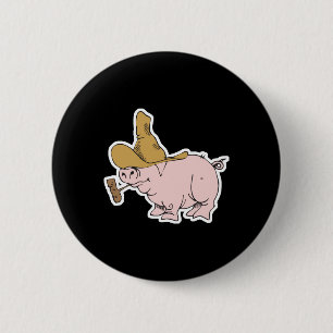 lustiges Schweine Button