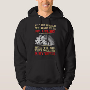 Lustiges Schweißen für Frauen Mein Mann ist meine Hoodie