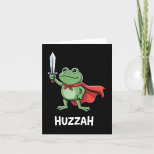 Lustiges Schwert Meme Zitat Huzzah Frosch Ritter Karte