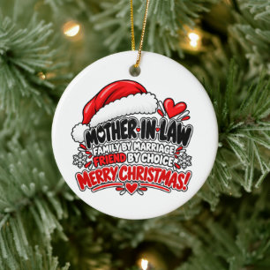 Lustiges Schwiegermutter-Weihnachtsgeschenk Famili Keramik Ornament