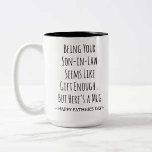 Lustiges Schwiegersohn Vatertagsgeschenk Sarkastis Zweifarbige Tasse
