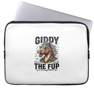 Lustiges Schwindel erregendes Fup-Pferd Vintage-St Laptopschutzhülle