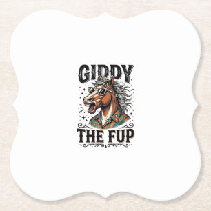 Lustiges Schwindel erregendes Fup-Pferd Vintage-St Untersetzer