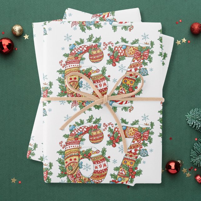 Lustiges Sechs Sieben 67 Brainrot Meme 6 7 Weihnac Geschenkpapier Set (Funny Six Seven 67 Brainrot Meme 6 7 Christmas Wrapping Paper Sheets
)