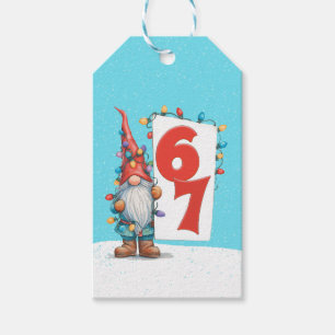 Lustiges Sechs Sieben 67 Kinder Weihnachten Geschenkanhänger