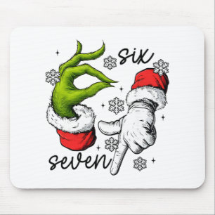Lustiges Sechs Sieben 67 Meme 6 7 Weihnachtselfen  Mousepad
