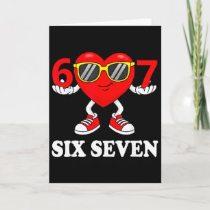 Lustiges Sechs Sieben 67 Meme Valentinstag Männer Karte