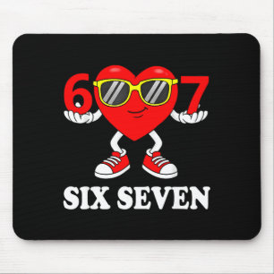 Lustiges Sechs Sieben 67 Meme Valentinstag Männer  Mousepad