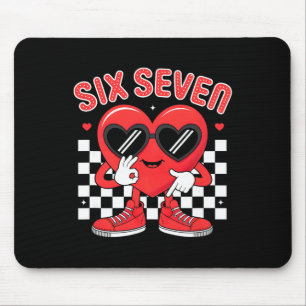 Lustiges Sechs Sieben 67 Valentinstag Herz Männer Mousepad