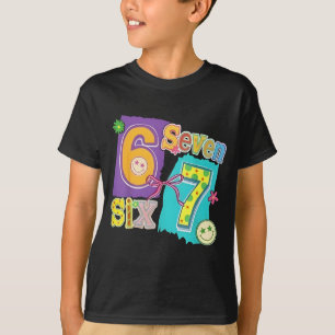 Lustiges Sechs Sieben 6 7 Meme 67 Design für Fraue T-Shirt