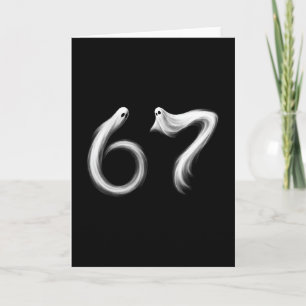 Lustiges Sechs Sieben 6 7 Meme 67 Design Geist Hal Karte