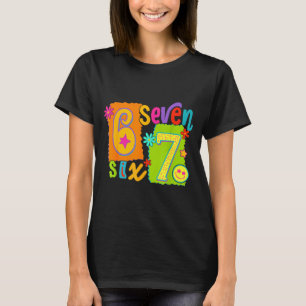 Lustiges Sechs Sieben 6 7 Meme 67 Shirt Frauen Mäd