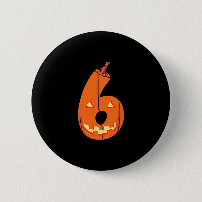 Lustiges Sechs Sieben 6 7 Meme Design Paare Hallow Button (Vorderseite)