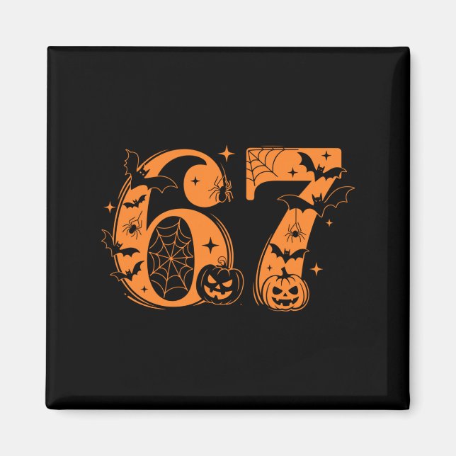 Lustiges Sechs Sieben 6 7 Meme Design Paare Hallow Magnet (Vorne)