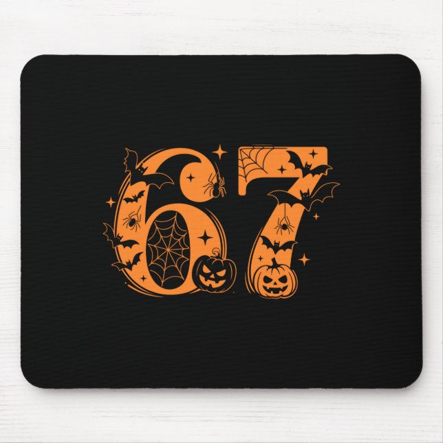 Lustiges Sechs Sieben 6 7 Meme Design Paare Hallow Mousepad (Vorne)