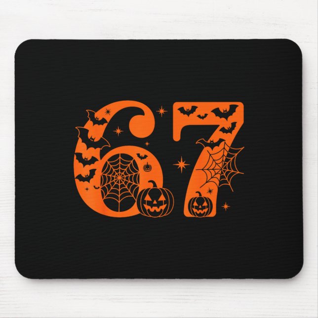 Lustiges Sechs Sieben 6 7 Meme Design Paare Hallow Mousepad (Vorne)