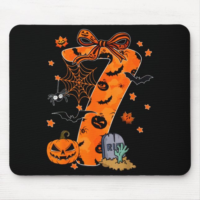 Lustiges Sechs Sieben 6 7 Meme Design Paare Hallow Mousepad (Vorne)