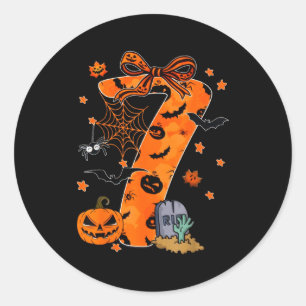 Lustiges Sechs Sieben 6 7 Meme Design Paare Hallow Runder Aufkleber