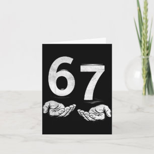 Lustiges Sechs Sieben 6 7 Meme Gen Alpha Slang 6 7 Karte