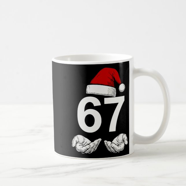Lustiges Sechs Sieben 6 7 Meme Gen Alpha Slang Wei Kaffeetasse (Rechts)