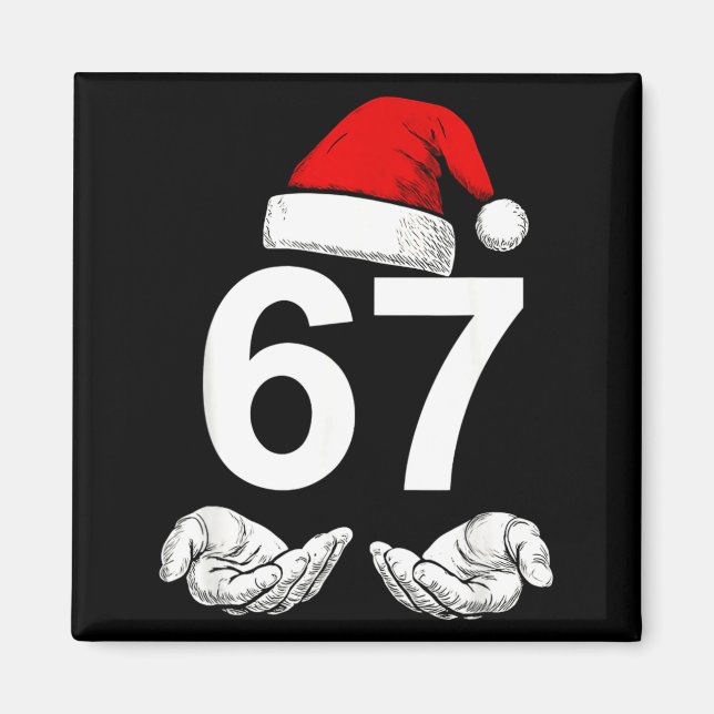 Lustiges Sechs Sieben 6 7 Meme Gen Alpha Slang Wei Magnet (Vorne)