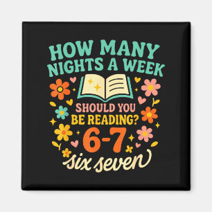 Lustiges Sechs Sieben 6 7 Meme Lehrer Design Für M Magnet