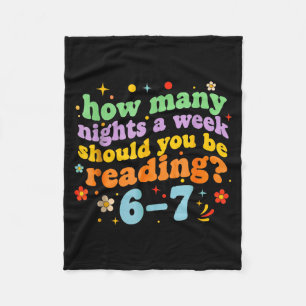Lustiges Sechs Sieben 6 7 Meme Lehrer Design Lesen Fleecedecke