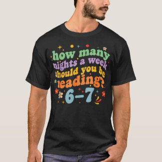 Lustiges Sechs Sieben 6 7 Meme Lehrer Design Lesen T-Shirt