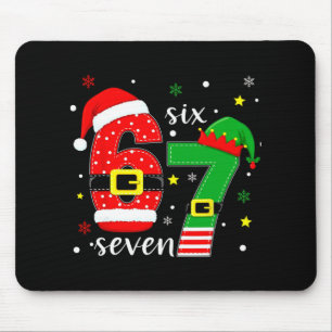Lustiges Sechs Sieben 6 7 Meme Weihnachten 67 Zahl Mousepad