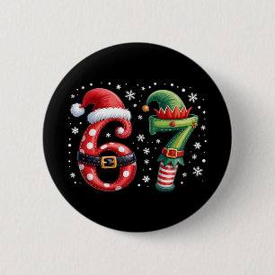 Lustiges Sechs Sieben 6 7 Meme Weihnachten Humor S Button