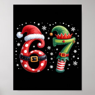 Lustiges Sechs Sieben 6 7 Meme Weihnachten Humor S Poster